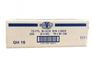 Bin Liner 72lt Contractor 90x76cm Black 250